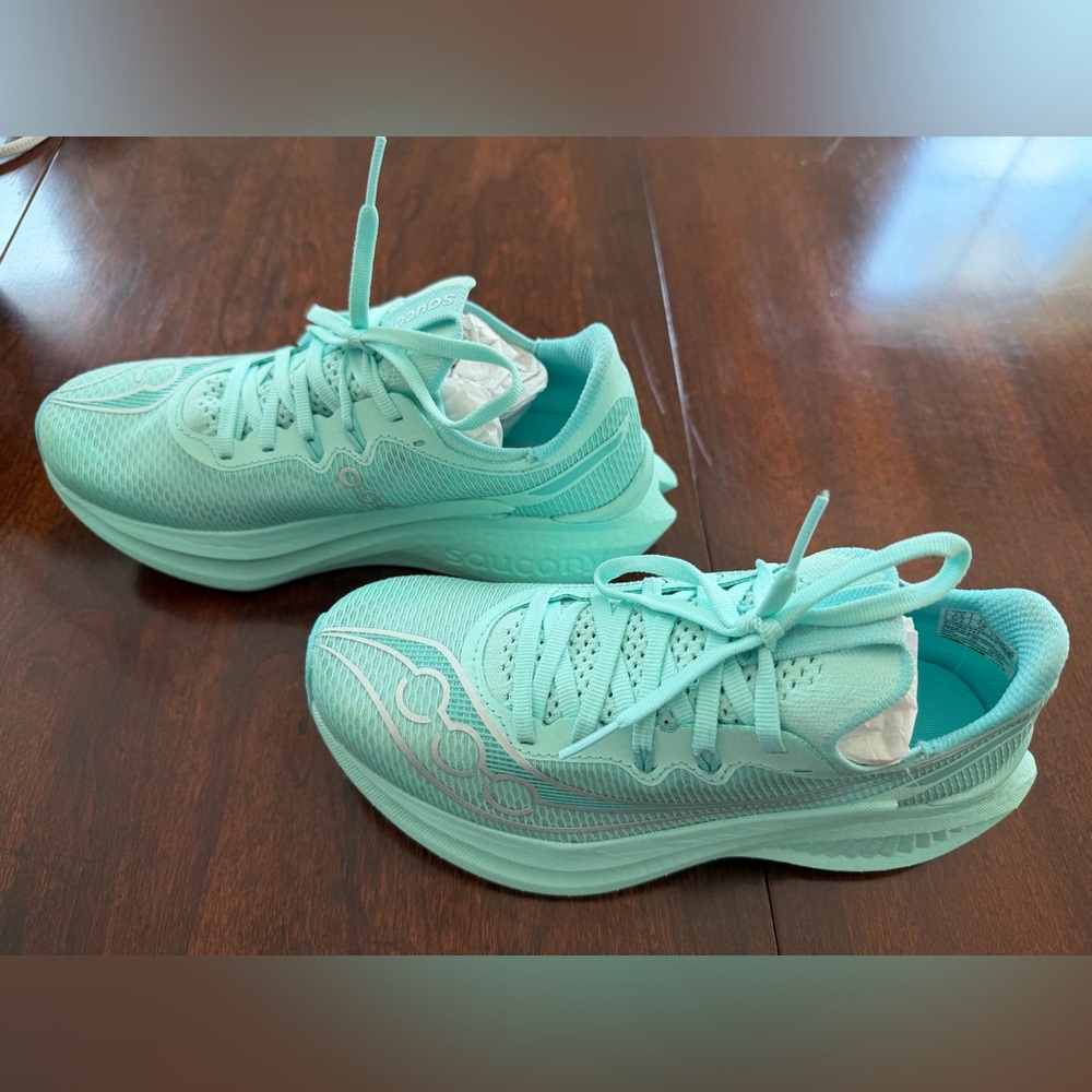 Saucony Women's Endorphin Pro 5, Aqua, size 6.5 - Picture 4 of 9